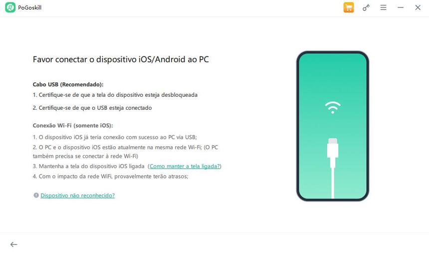 Conecte seu dispositivo ao PC