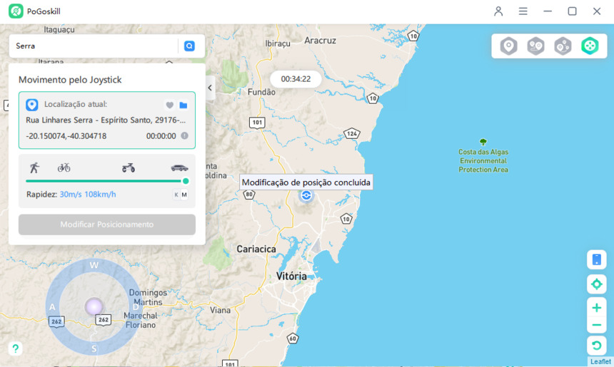 posição será modificada