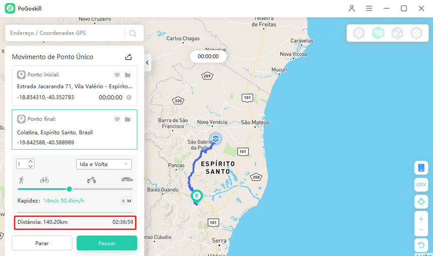 importar arquivo GPX
